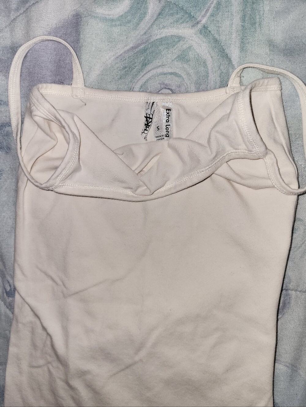 BKE White Extra Long Women's Camisole Tank Top, Size S